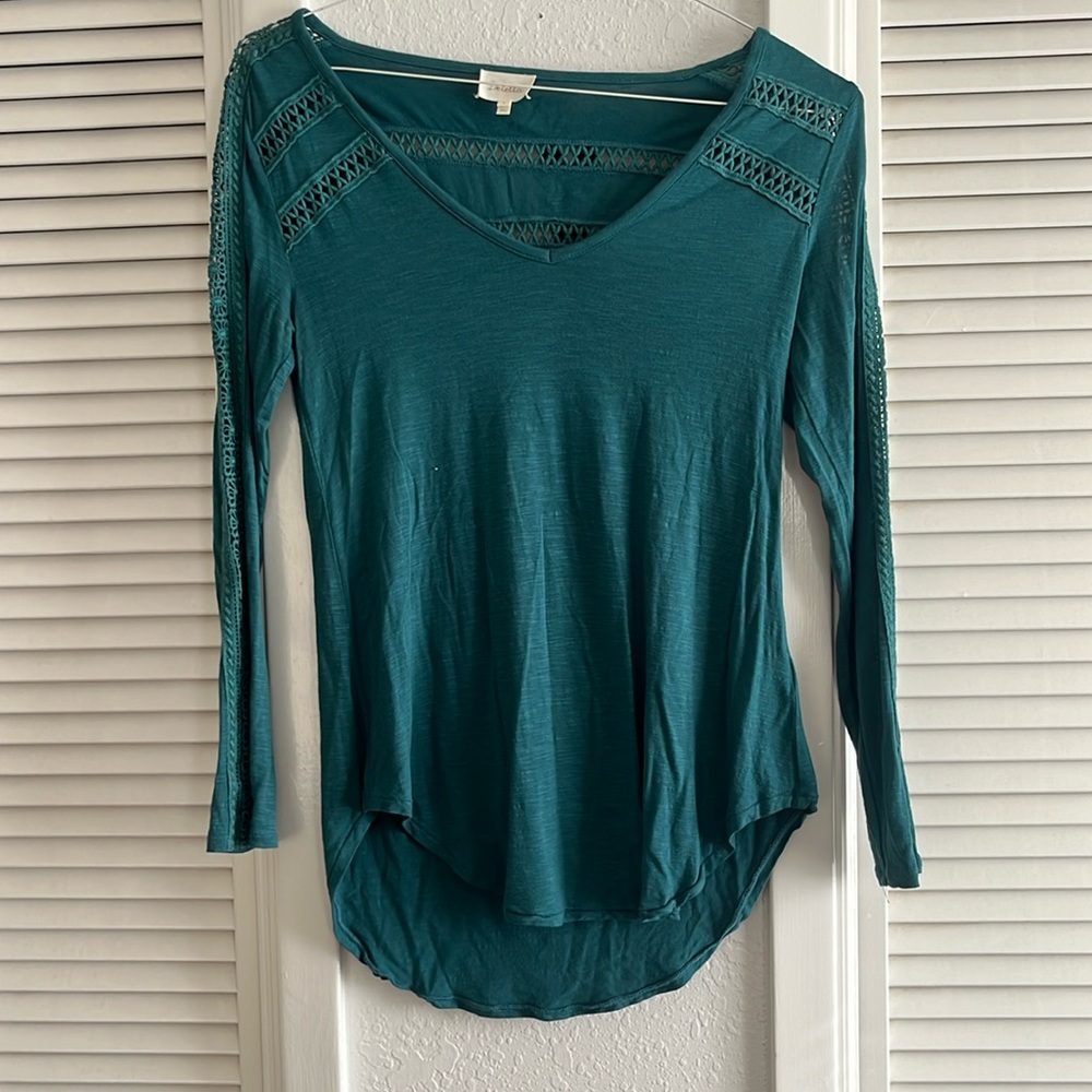 Deletta Blue Longsleeve Blouse Size S